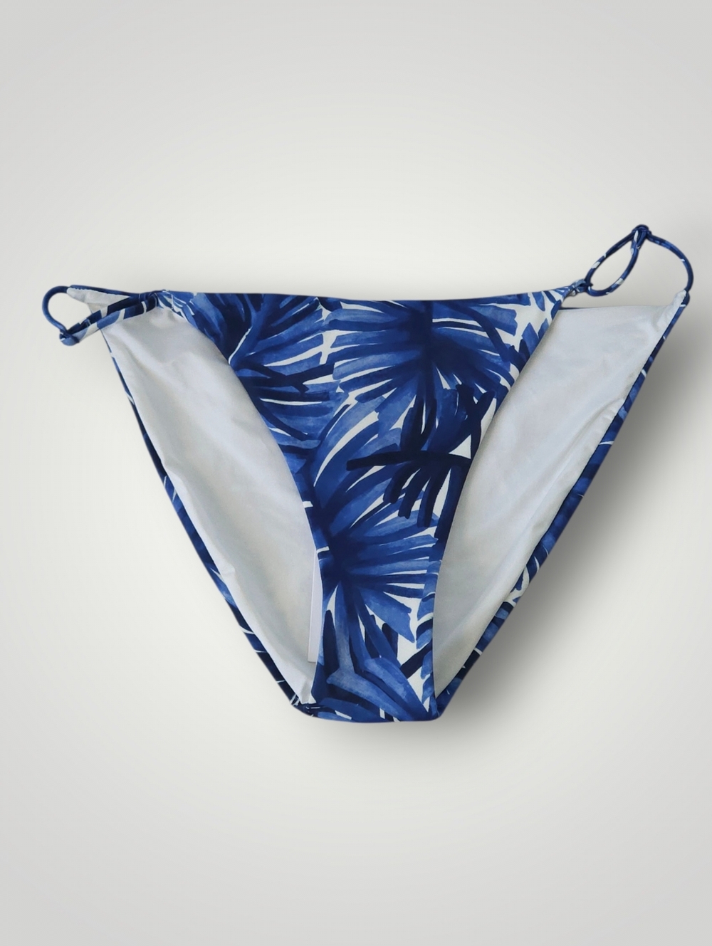 Onia Hannah Bikini Bottom XL Deep Ultramarine Blue Watercolor Palm Print‎ New